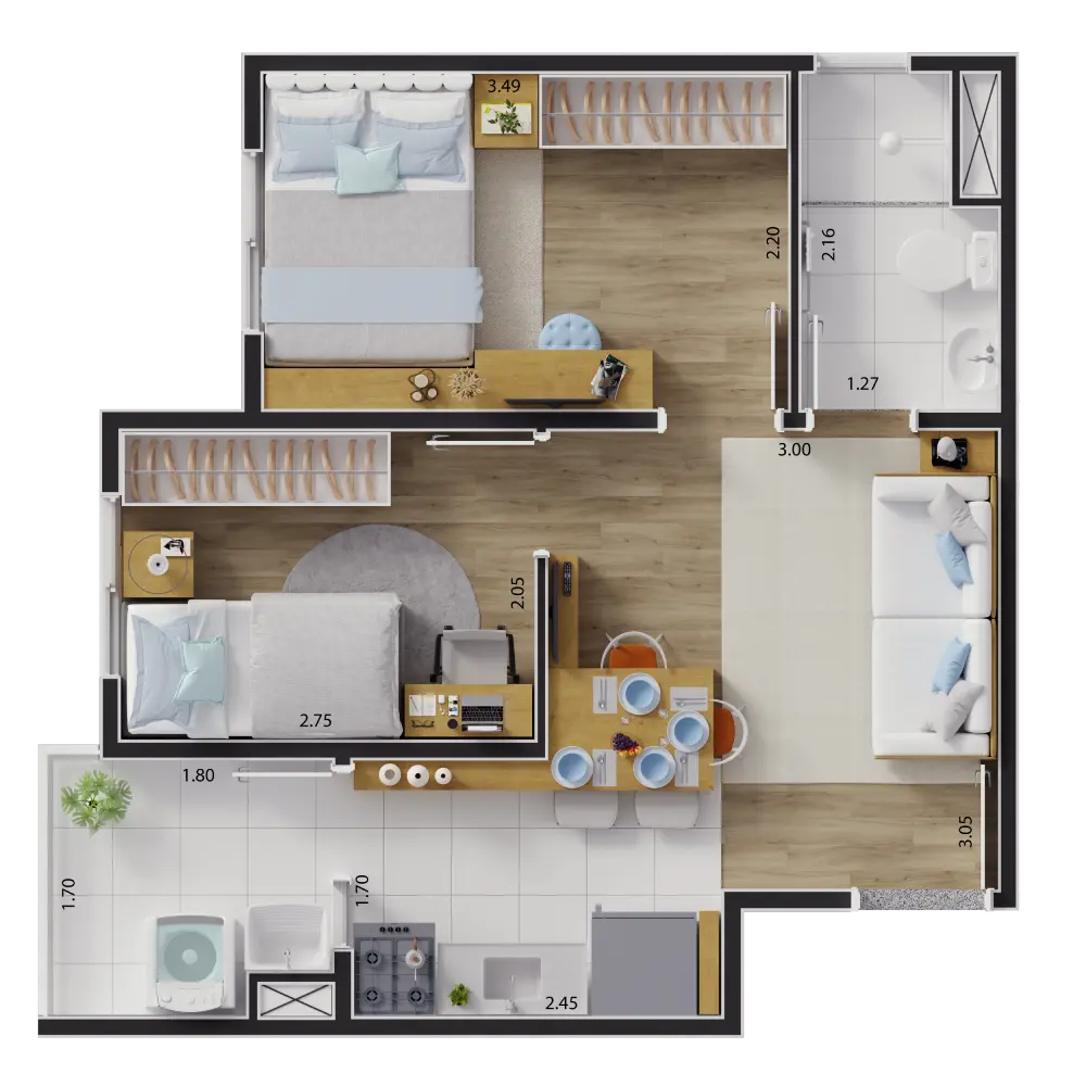 Imagem Apartamento com 2 Quartos à Venda, 36 m² em Jardim São Paulo(Zona Leste) - São Paulo