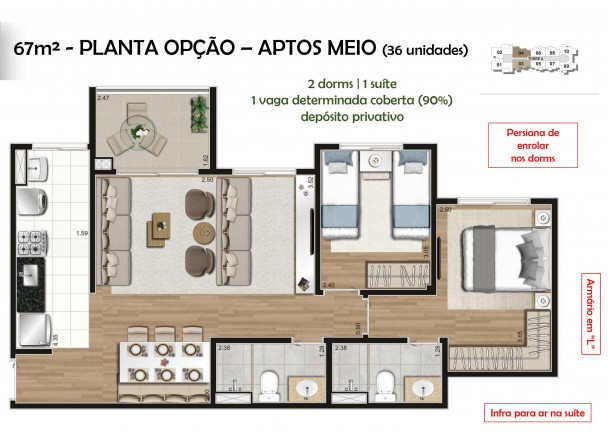 Apartamento com 2 Quartos à Venda, 68 m² em Brás - São Paulo