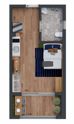 Imagem Studio com 1 Quarto à Venda ou Temporada, 28 m²em Brooklin Novo - São Paulo