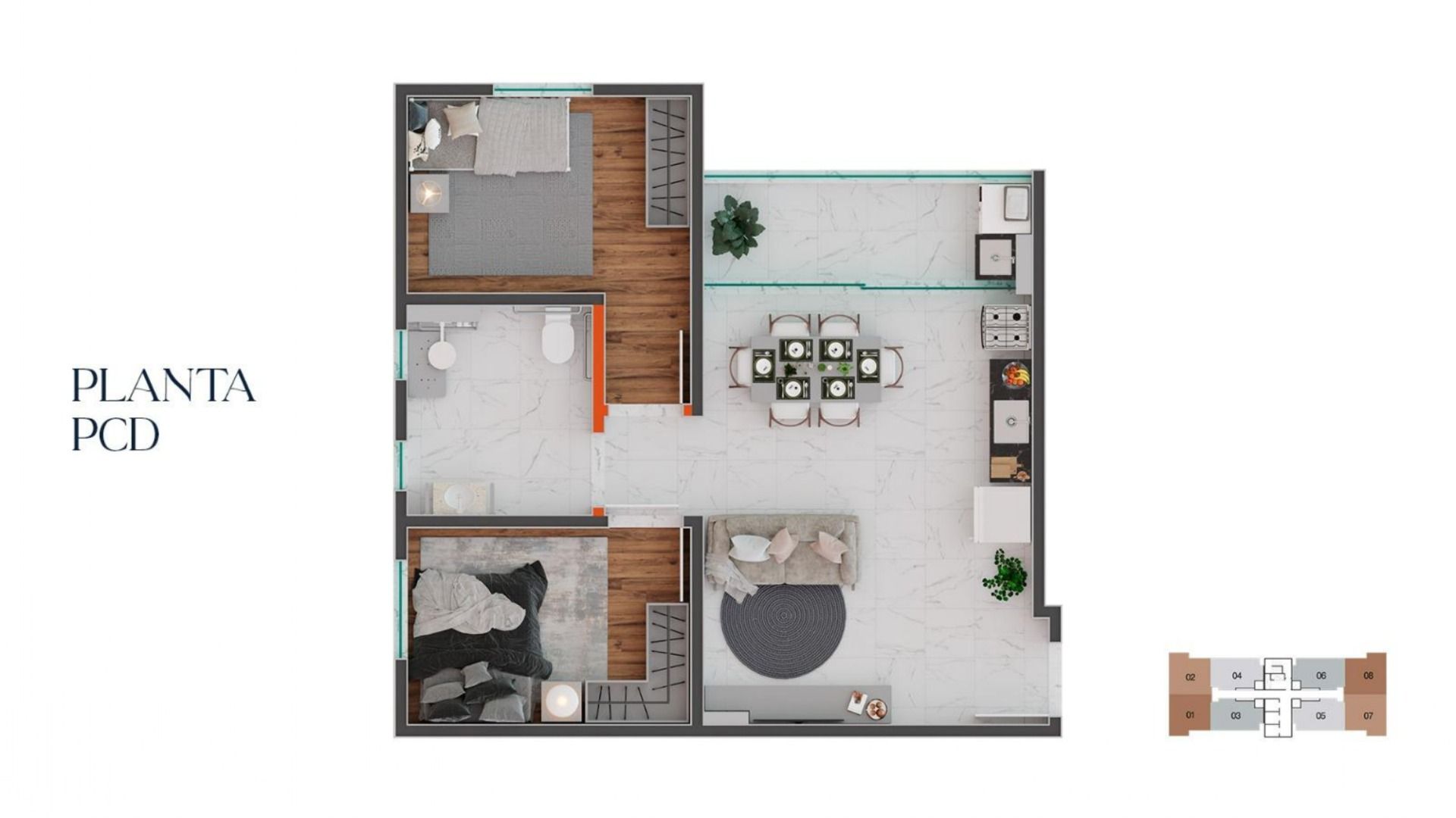 Foto do imóvel: Apartamento com 2 Quartos à Venda, 56 m² em Boa Vista - Juiz de Fora