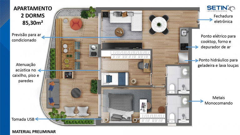 Imagem Apartamento com 2 Quartos à Venda, 63 m² em República - São Paulo