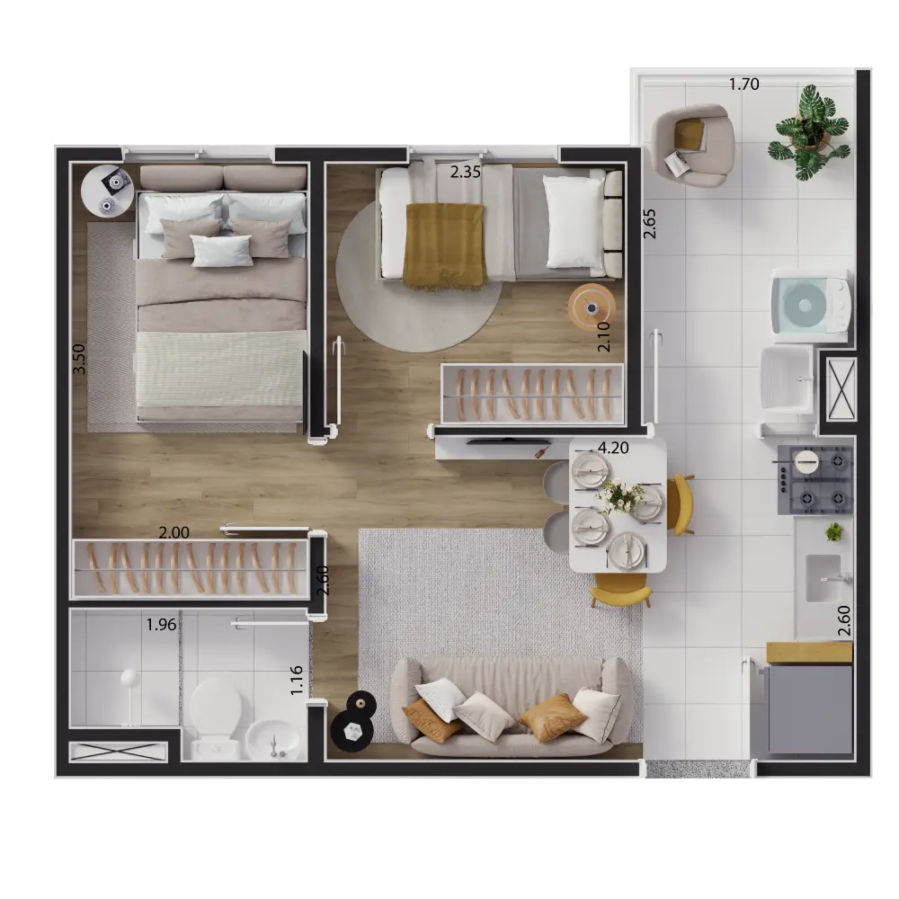 Imagem Apartamento com 2 Quartos à Venda, 36 m² em Jardim São Paulo(Zona Leste) - São Paulo