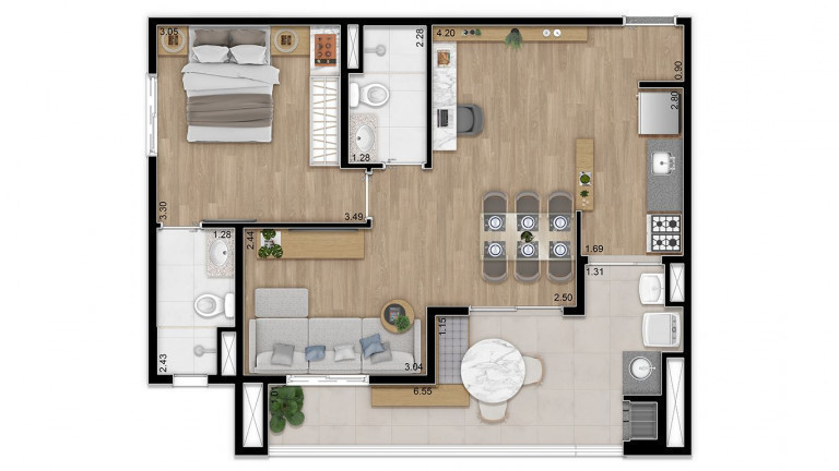 Imagem Apartamento com 2 Quartos à Venda,  em Água Branca - São Paulo