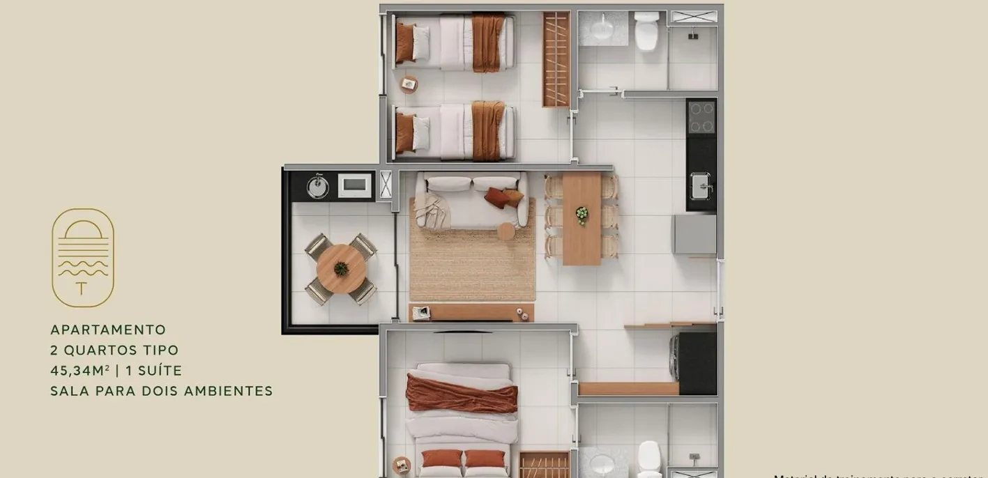 Imagem Studio com 1 Quarto à Venda, 25 m² em Tamandaré - Tamandaré