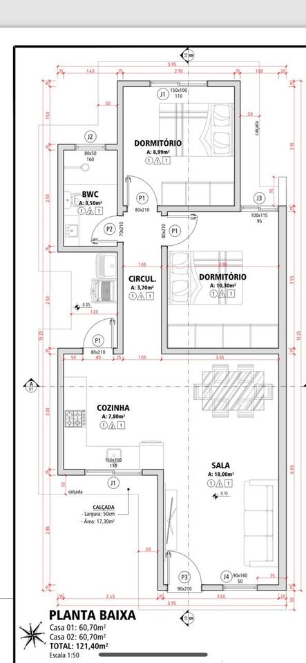 Imagem Casa com 2 Quartos à Venda, 61 m²em Jardim Borges - São Lourenço do Oeste