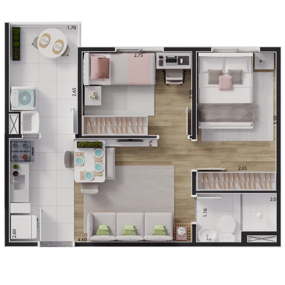 Imagem Apartamento com 2 Quartos à Venda, 36 m² em Jardim São Paulo(Zona Leste) - São Paulo