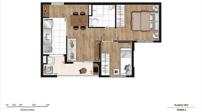 Imagem Apartamento com 2 Quartos à Venda, 44 m² em Vila Guaca - São Paulo
