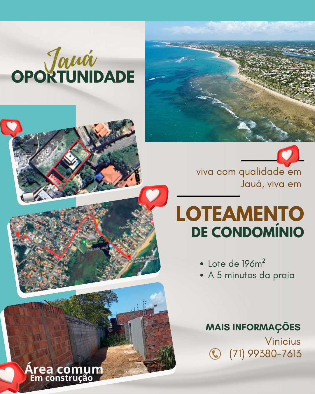 Terreno à Venda, 196 m²em Jauá (Abrantes) - Camaçari