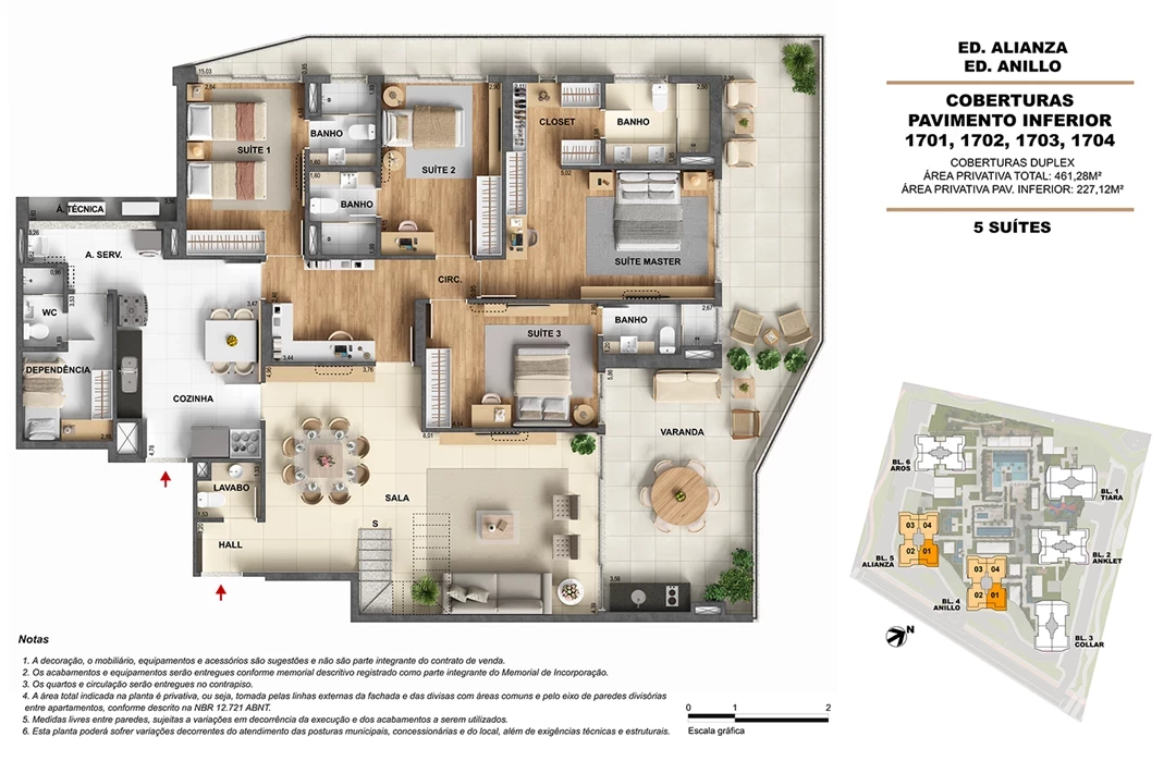 Foto do imóvel: Apartamento com 3 Quartos à Venda, 171 m² em Barra Olímpica - Rio de Janeiro
