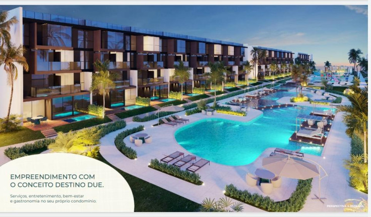 Flat com 1 Quarto à Venda,  em Praia de Muro Alto - Ipojuca