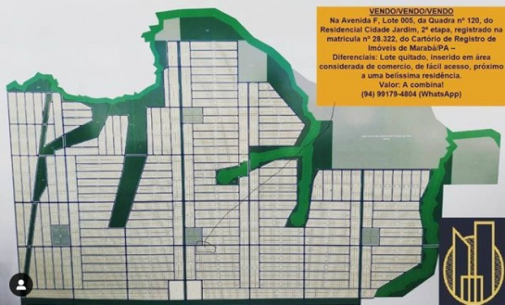 Terreno à Venda, 250 m² em Nova Marabá - Marabá