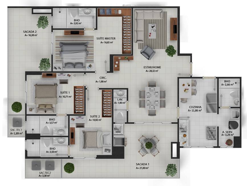 Imagem Apartamento com 3 Quartos à Venda, 157 m²em Marco - Belém