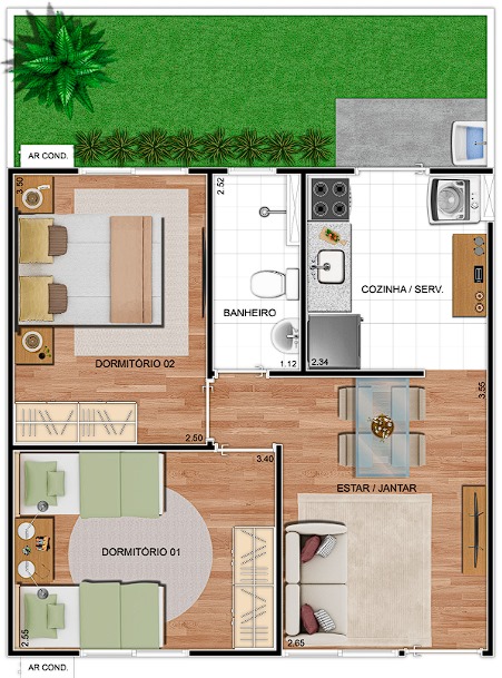Imagem Apartamento com 2 Quartos à Venda, 66 m²em Quarenta Horas (Coqueiro) - Ananindeua