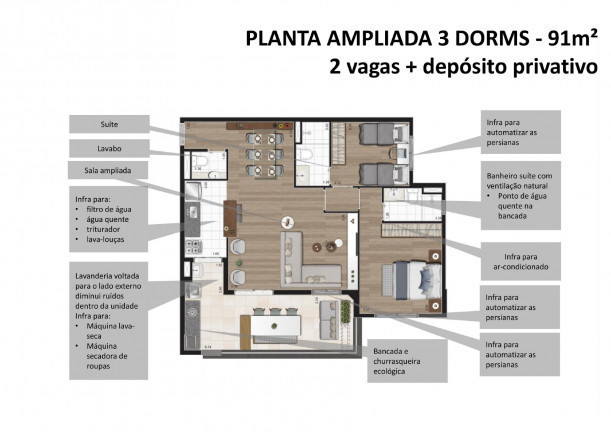 Imagem Apartamento com 3 Quartos à Venda, 91 m² em Vila Ipojuca - São Paulo