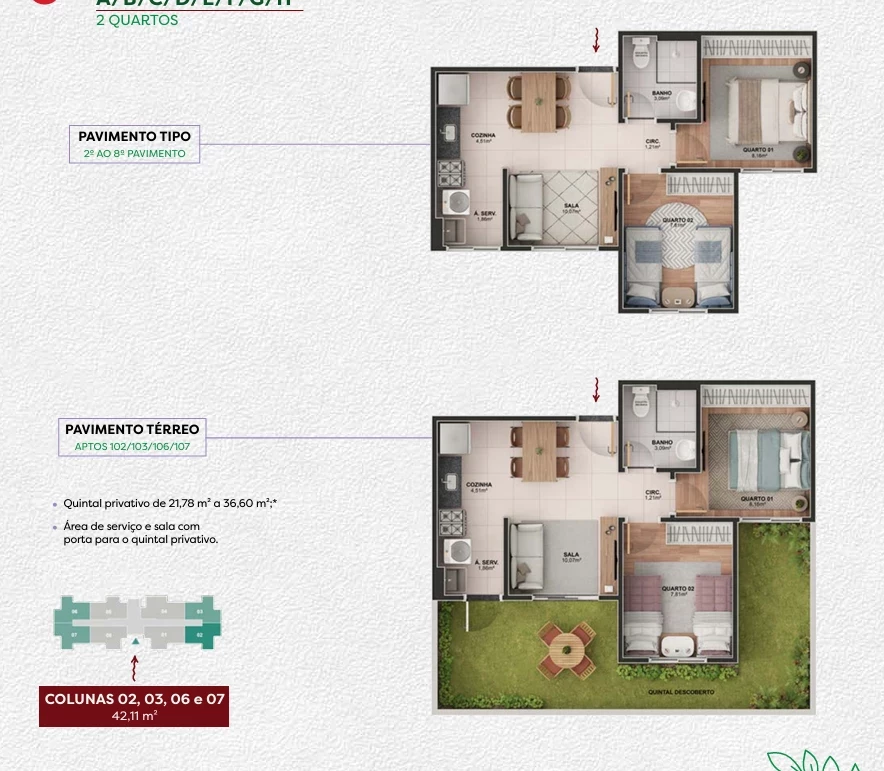 Foto do imóvel: Apartamento com 2 Quartos à Venda, 42 m² em Vale Encantado - Vila Velha