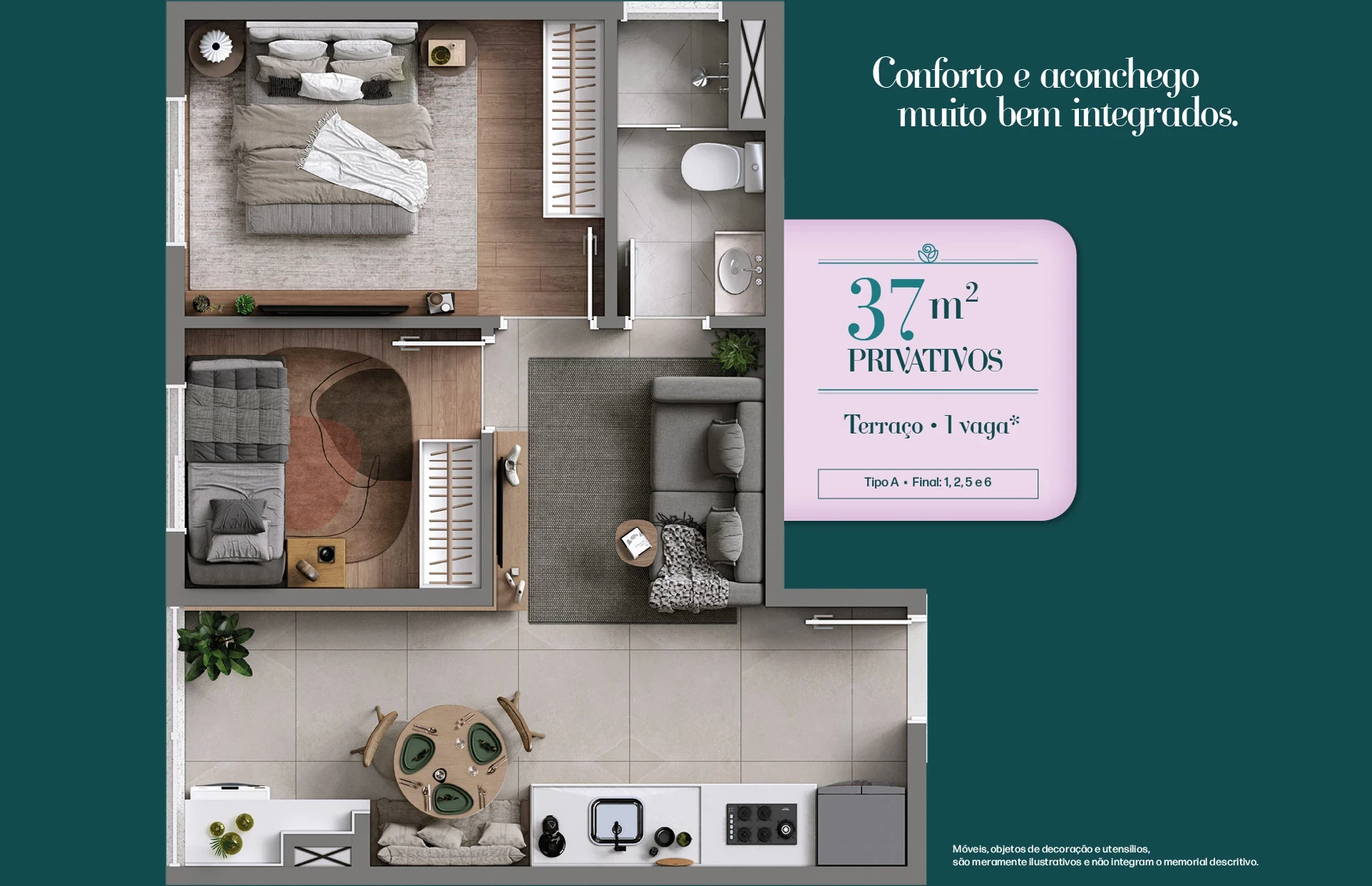 Imagem Apartamento com 1 Quarto à Venda, 36 m² em Santa Maria - Osasco