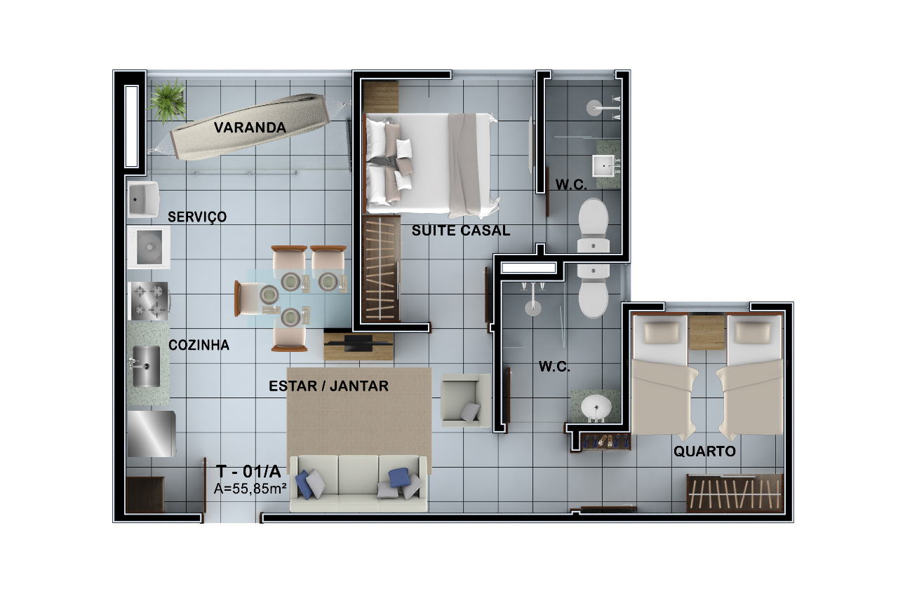 Imagem Apartamento com 3 Quartos à Venda, 66 m²em Cidade Jardim - Teresina