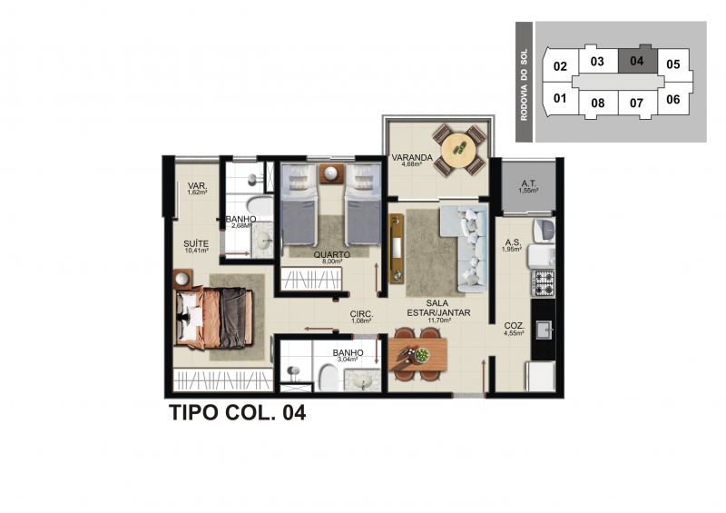 Imagem Apartamento com 2 Quartos à Venda, 90 m² em Praia de Itaparica - Vila Velha