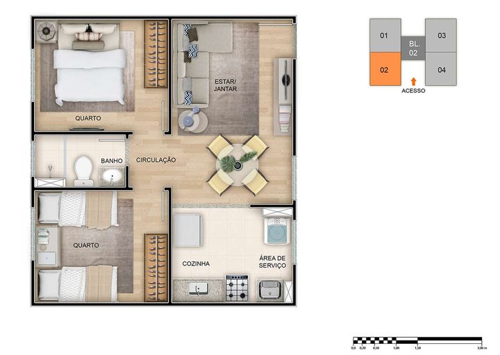 Imagem Apartamento com 2 Quartos à Venda, 42 m² em Cabral - Contagem