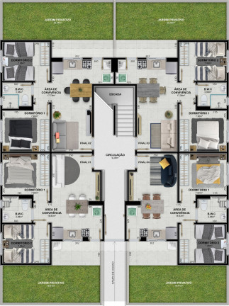 Imagem Apartamento com 2 Quartos à Venda, 46 m²em São Defende - Criciúma