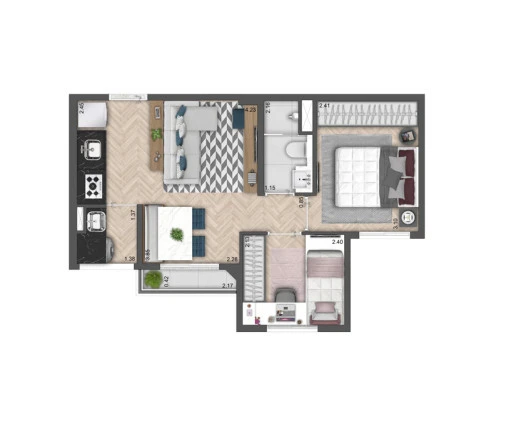 Imagem Apartamento com 2 Quartos à Venda, 37 m² em Imirim - São Paulo