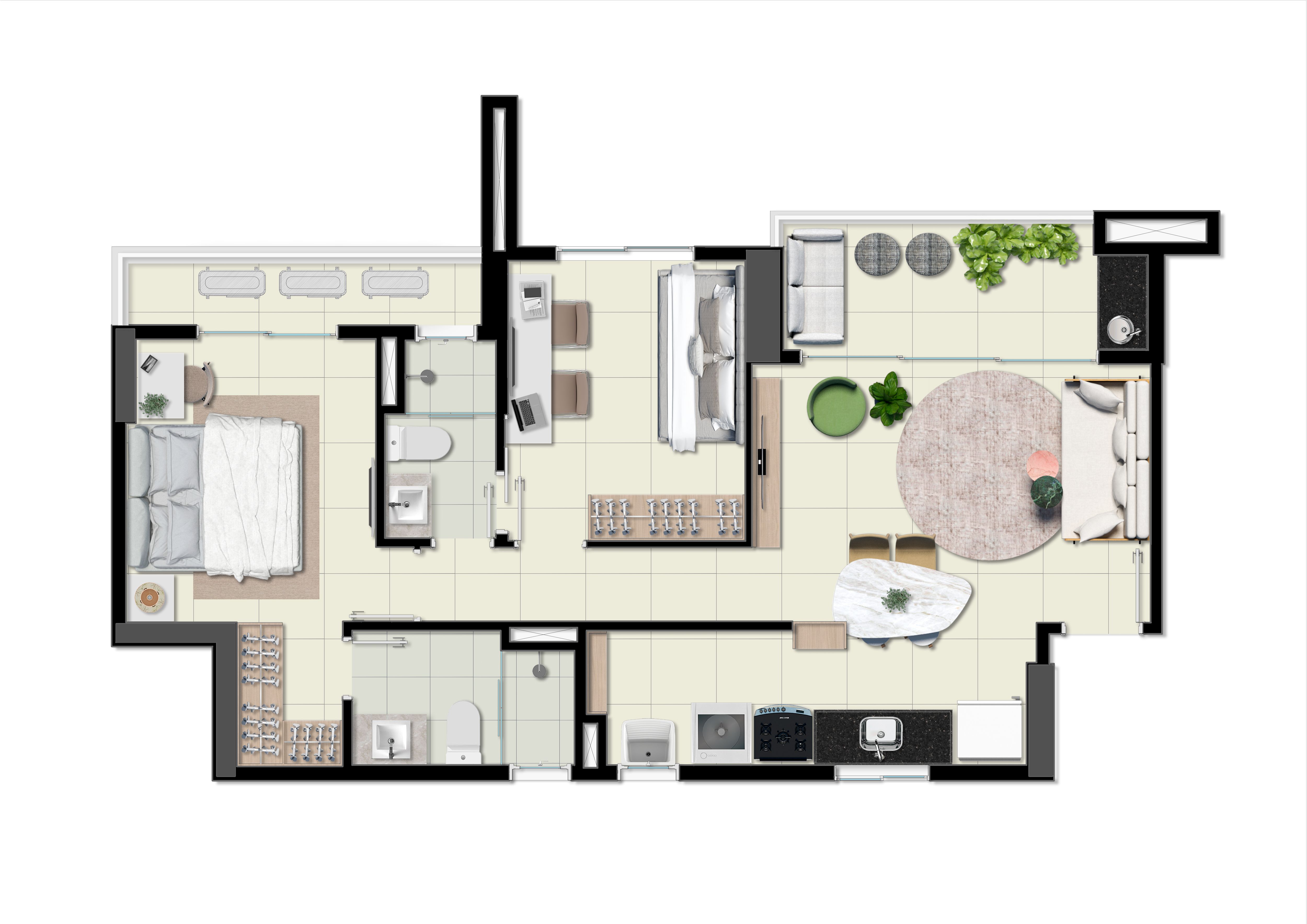 Imagem Apartamento com 2 Quartos à Venda, 63 m²em Meireles - Fortaleza