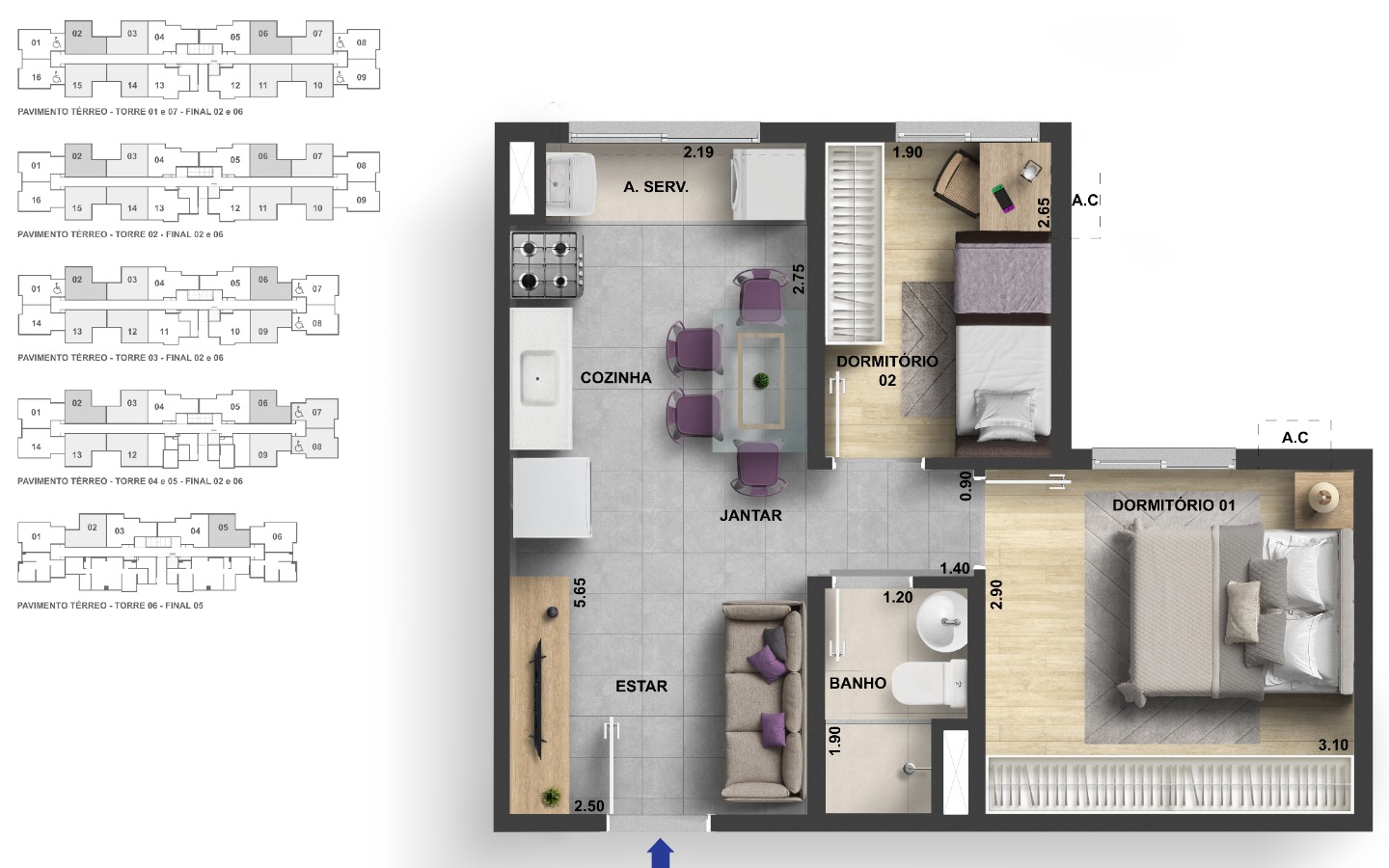 Imagem Apartamento com 2 Quartos à Venda, 41 m² em Campo Grande - Rio de Janeiro