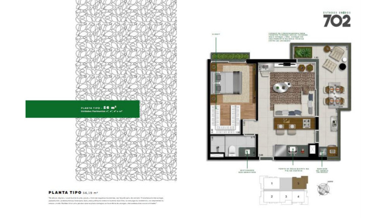 Imagem Apartamento com 1 Quarto à Venda, 56 metro em Jardim América - São Paulo