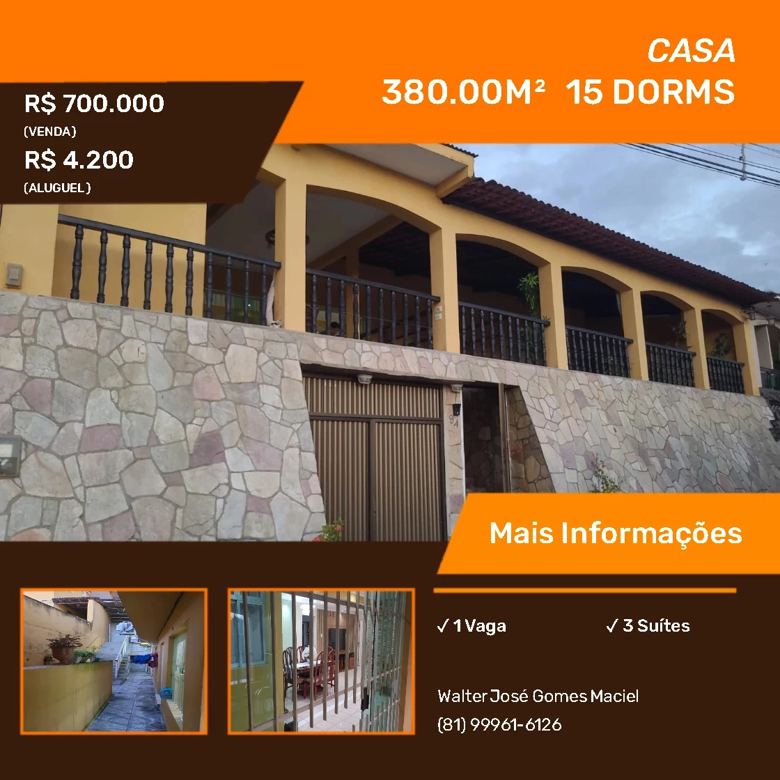 Imagem Casa com 15 Quartos à Venda ou Locação, 38.000 m² em Bairro Novo do Carmelo - Camaragibe