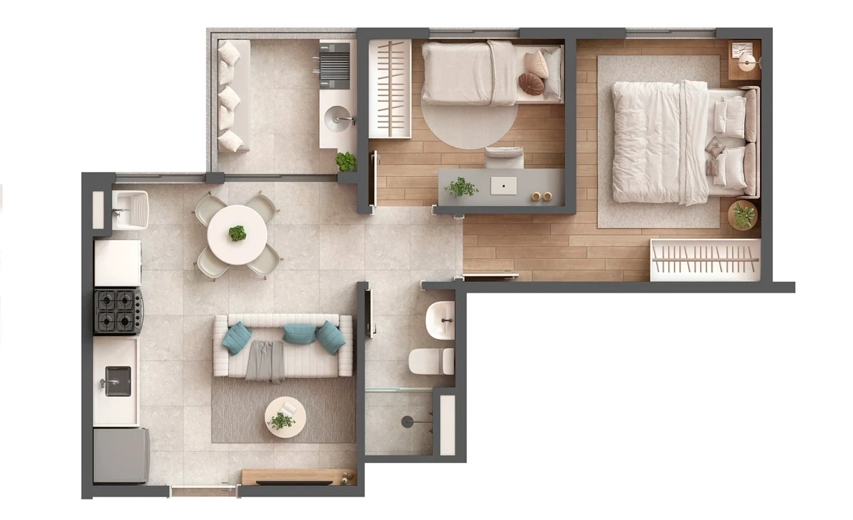 Foto do imóvel: Apartamento com 2 Quartos à Venda, 43 m² em Centro - Osasco