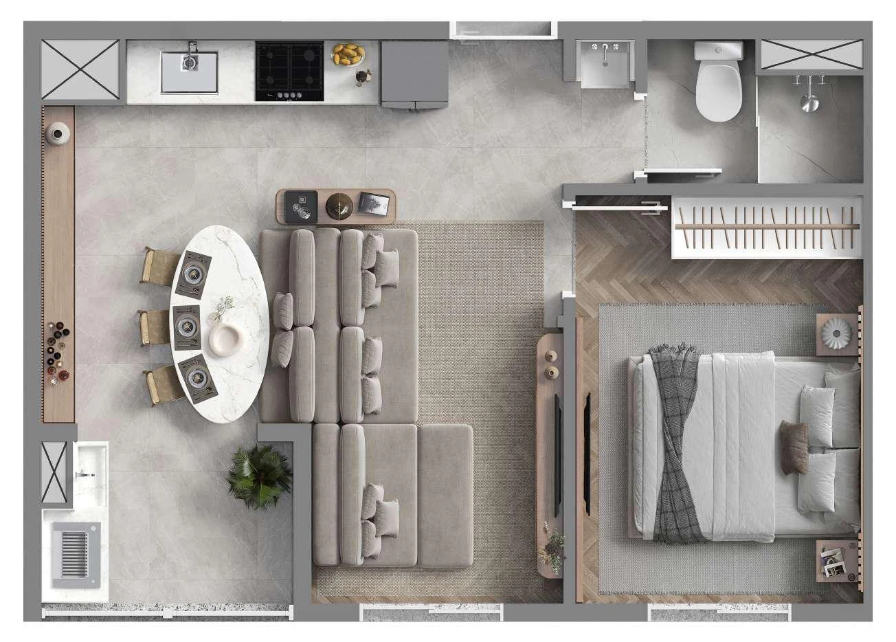 Foto do imóvel: Apartamento com 2 Quartos à Venda, 34 m² em Vila Sul Americana - Carapicuíba