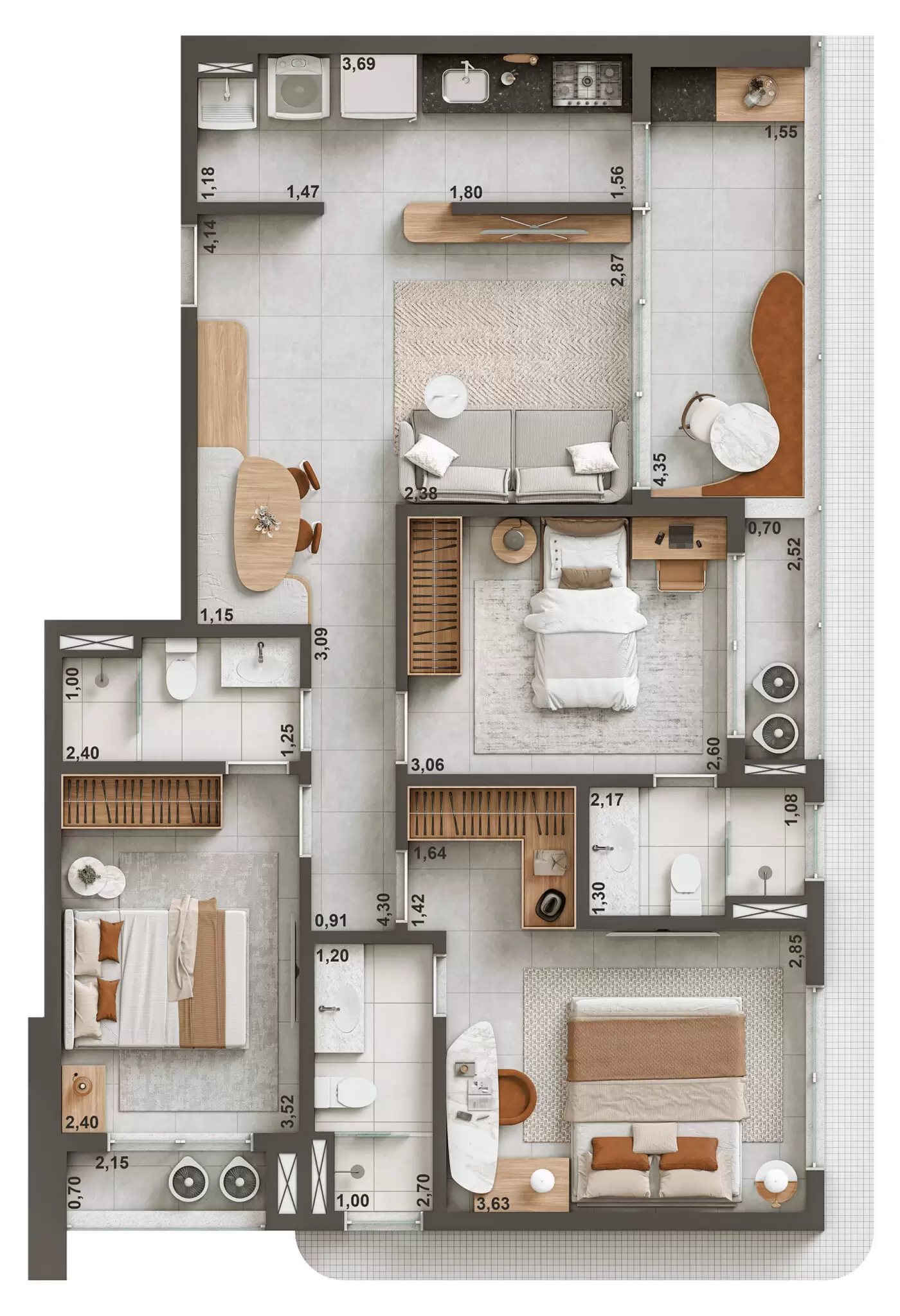 Imagem Apartamento com 1 Quarto à Venda, 42 m² em Aldeota - Fortaleza
