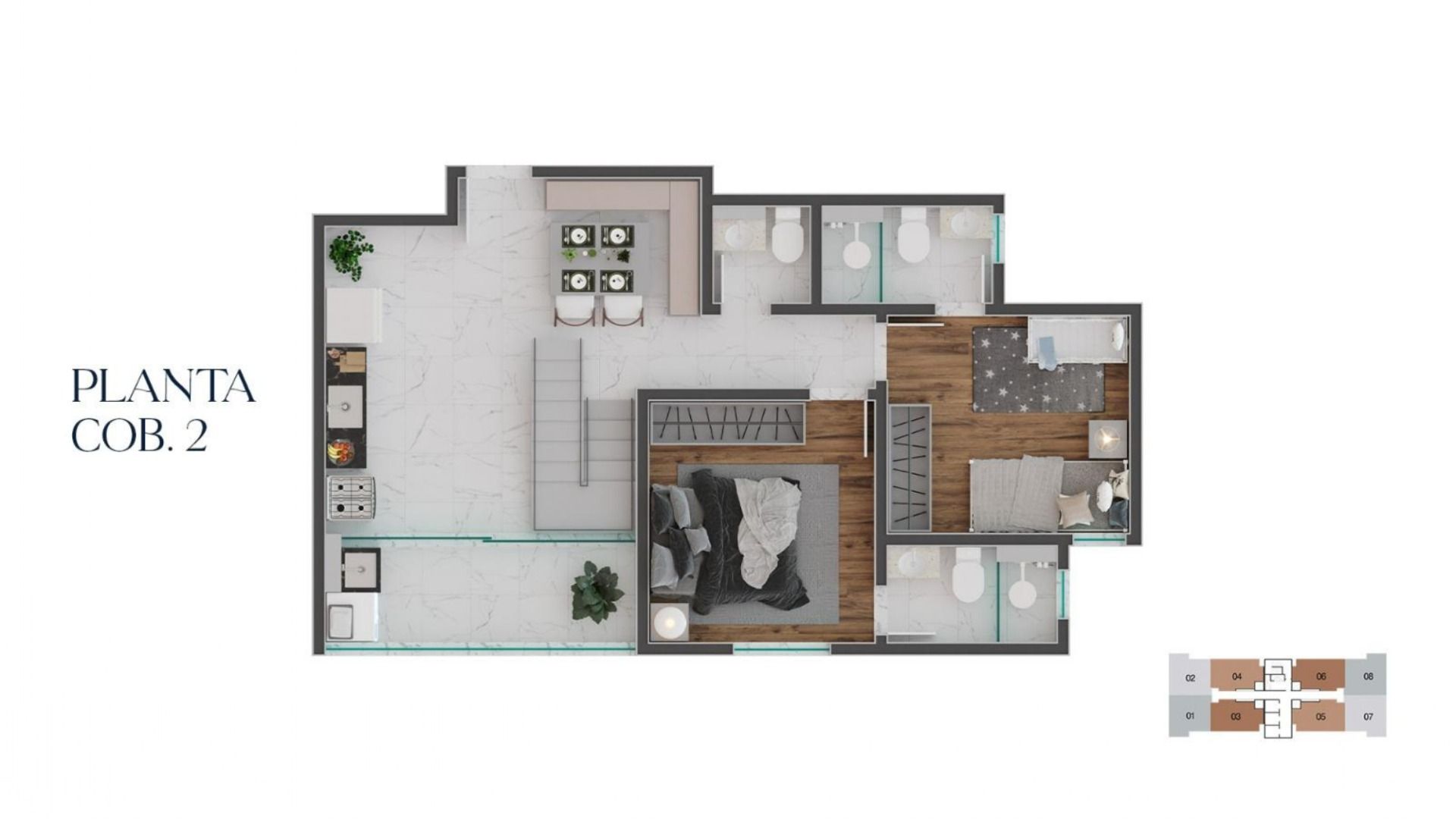 Foto do imóvel: Apartamento com 2 Quartos à Venda, 56 m² em Boa Vista - Juiz de Fora