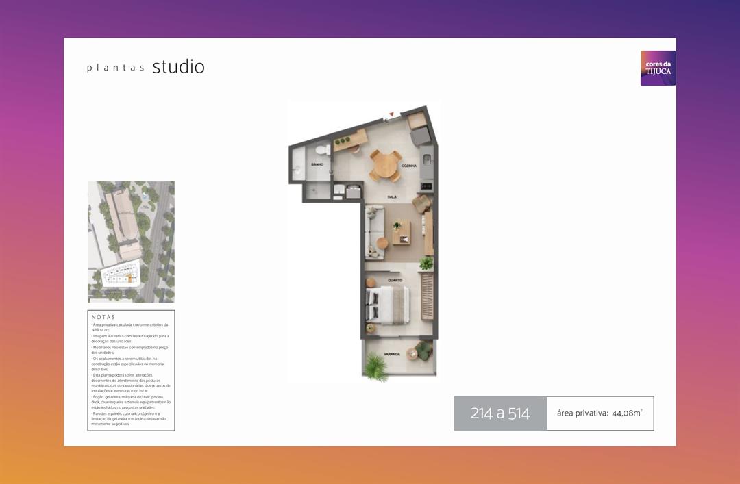 Foto do imóvel: Studio com 1 Quarto à Venda, 37 m² em Tijuca - Rio de Janeiro