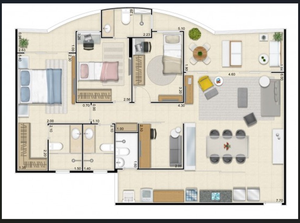 Imagem Apartamento com 3 Quartos à Venda, 105 m² em Cambeba - Fortaleza