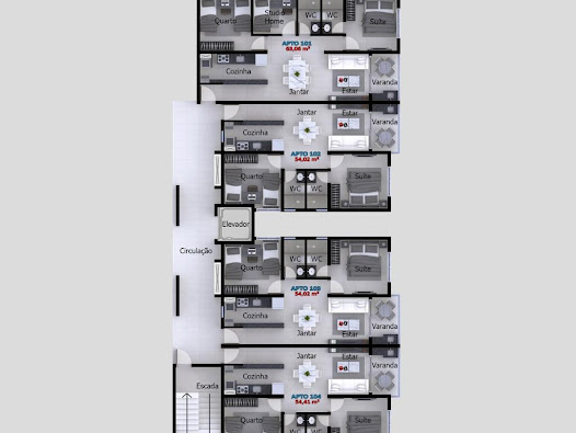 Imagem Apartamento com 2 Quartos à Venda, 54 m²em Altiplano Cabo Branco - João Pessoa