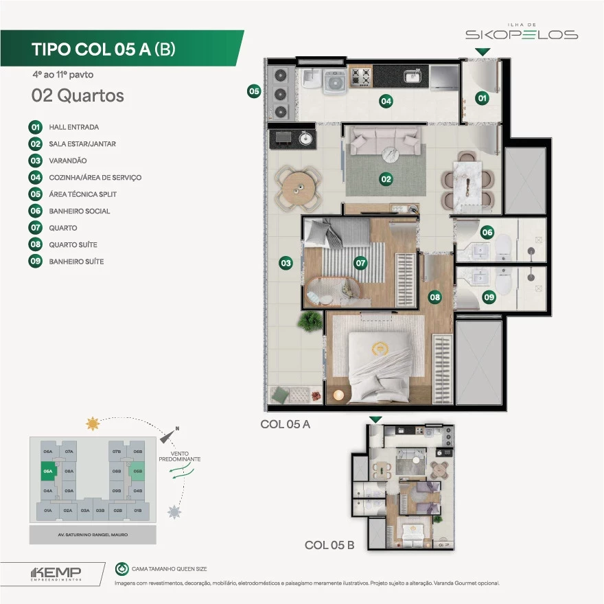 Imagem Apartamento com 2 Quartos à Venda, 59 m² em Praia de Itaparica - Vila Velha Imagem Apartamento com 2 Quartos à Venda, 59 m² em Praia de Itaparica - Vila Velha