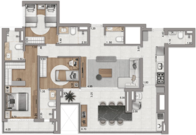 Imagem Apartamento com 3 Quartos à Venda, 134 m²em Jardim das Acácias - São Paulo
