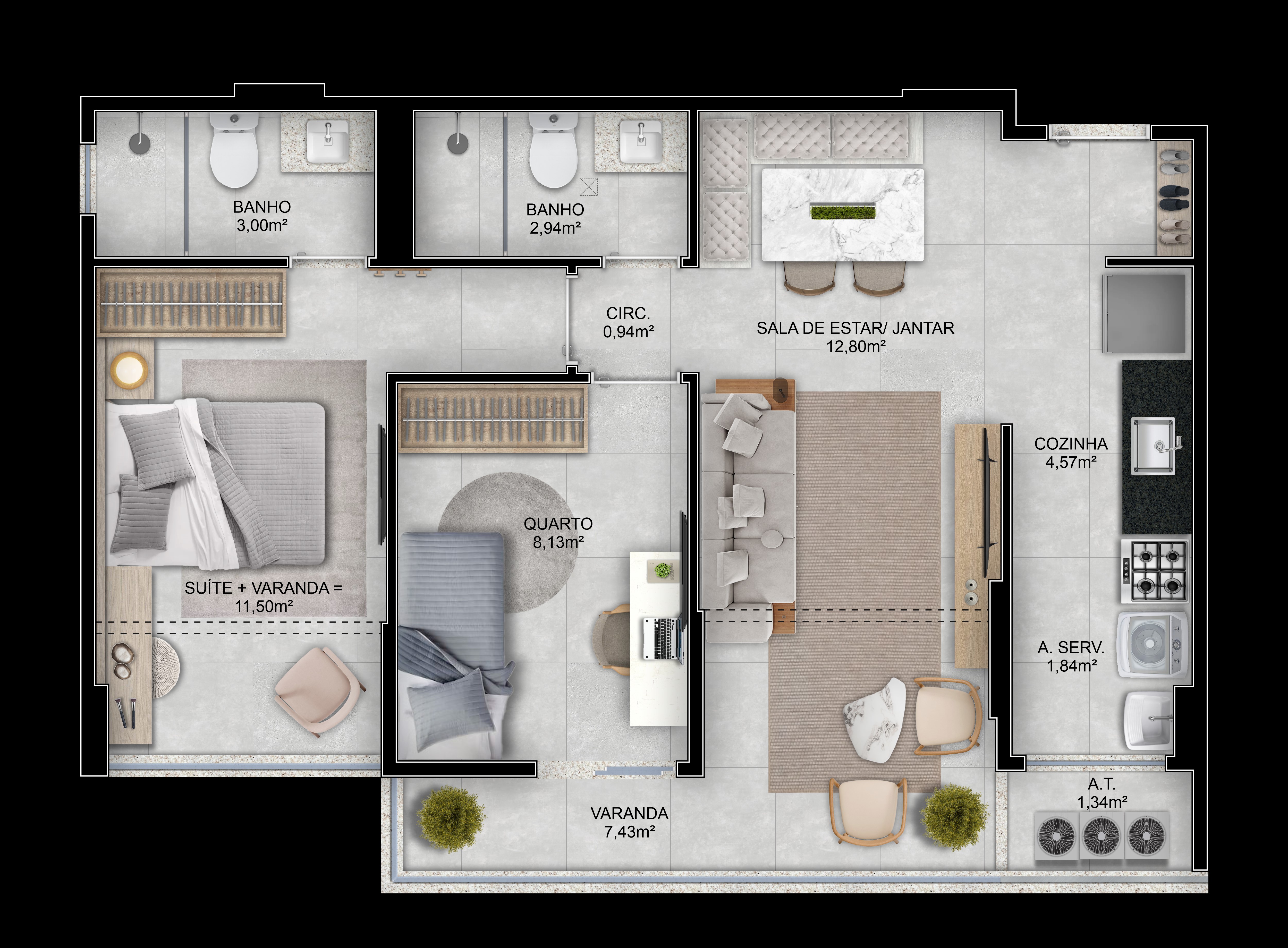 Imagem Apartamento com 1 Quarto à Venda, 32 m² em Praia da Costa - Vila Velha