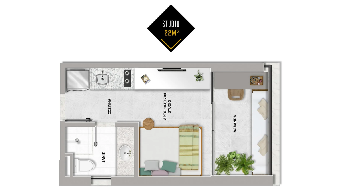 Foto do imóvel: Apartamento com 1 Quarto à Venda, 22 m²em Barra - Salvador