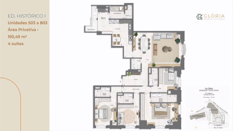 Imagem Apartamento com 2 Quartos à Venda, 7.700 m² em Glória - Rio de Janeiro