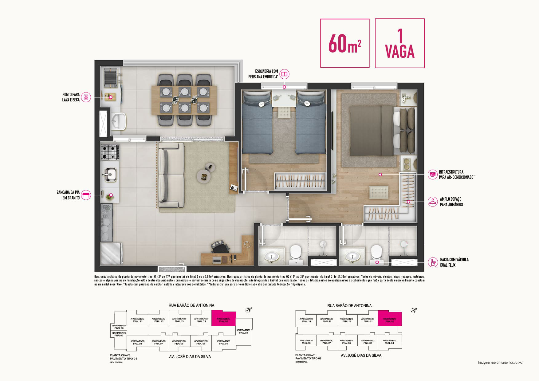 Imagem Apartamento com 2 Quartos à Venda, 43 m²em Jardim Júlio - Barueri