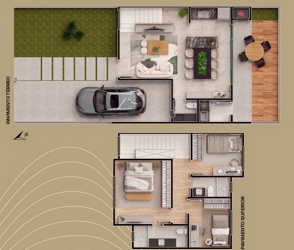 Imagem Sobrado com 3 Quartos à Venda, 114 m² em Costeira - Araucária