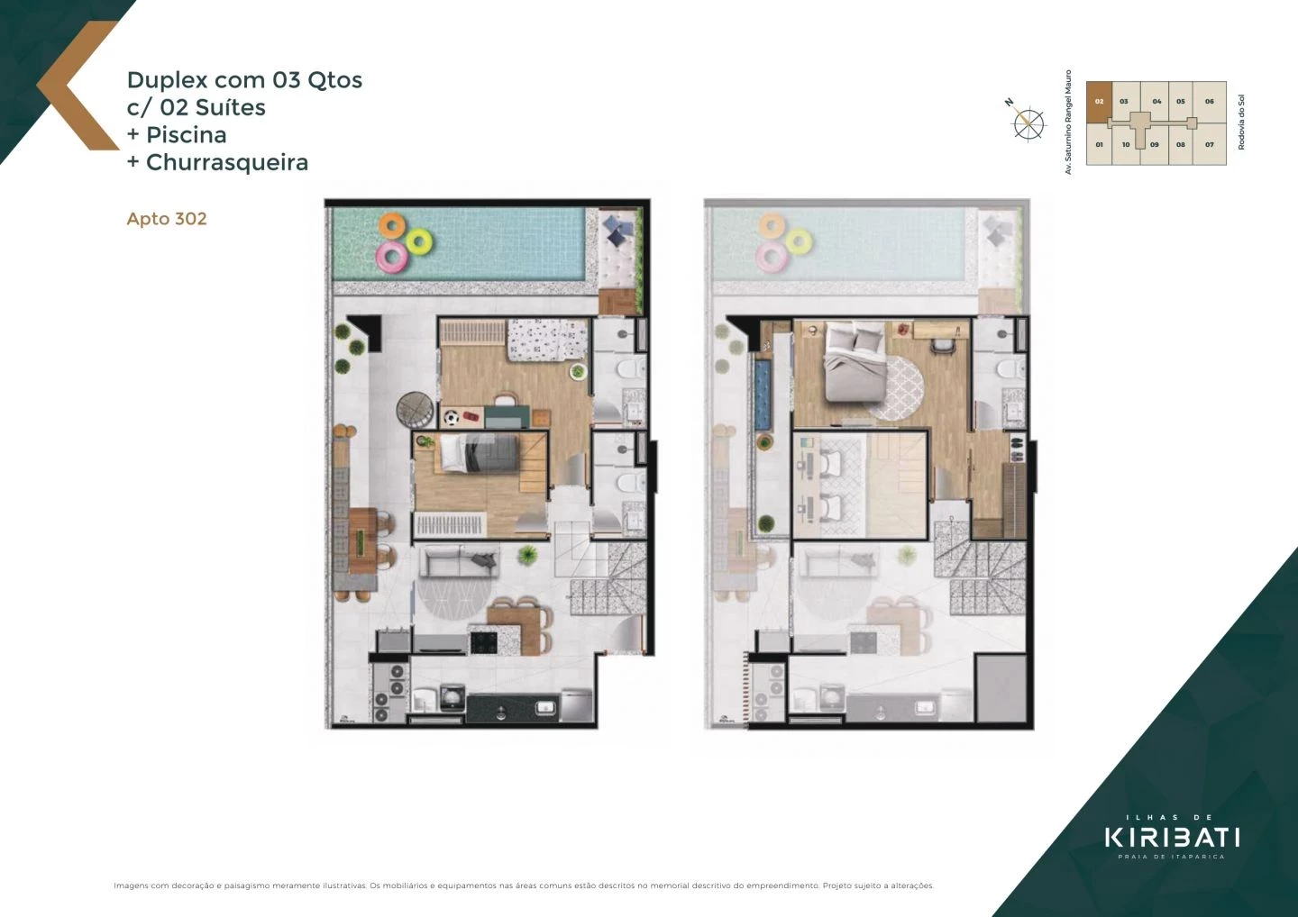 Imagem Apartamento com 2 Quartos à Venda, 58 m² em Praia de Itaparica - Vila Velha