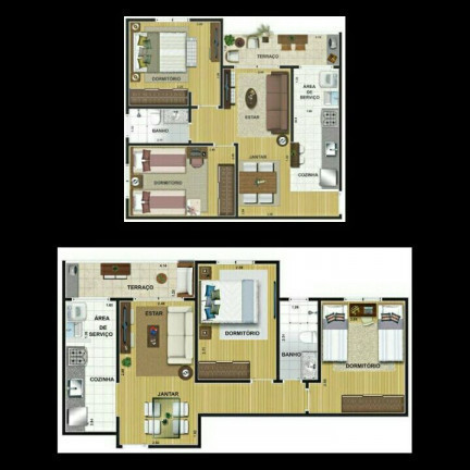 Apartamento com 2 Quartos à Venda,  em Recanto Silvestre (Fazendinha) - Santana de Parnaíba