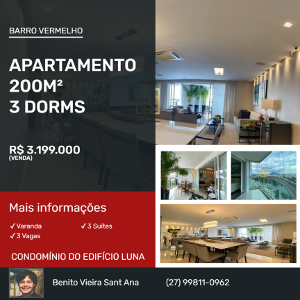 Apartamento com 3 Quartos à Venda,  em Barro Vermelho - Vitória