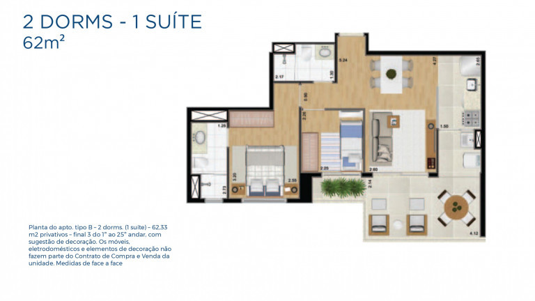 Imagem Apartamento com 2 Quartos à Venda, 62 m² em Vila Anastácio - São Paulo