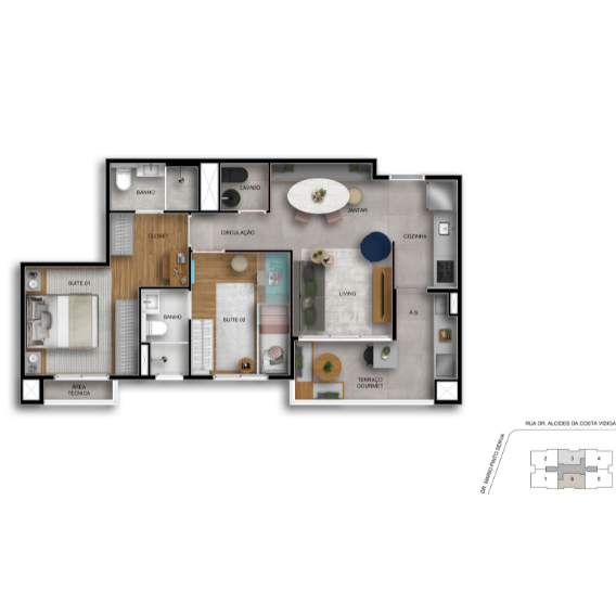 Imagem Apartamento com 2 Quartos à Venda, 62 m²em Centro - Osasco
