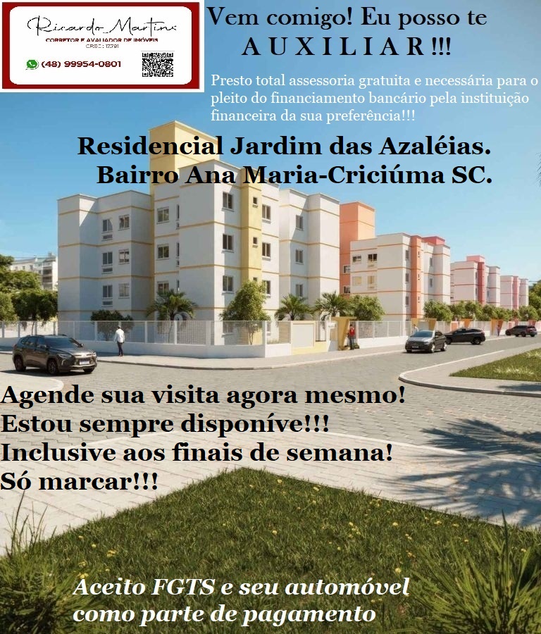 Imagem Apartamento com 3 Quartos à Venda, 48 m² em Ana Maria - Criciúma