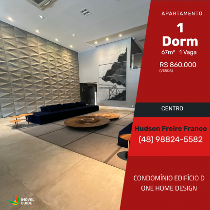 Imagem Apartamento com 1 Quarto à Venda, 67 m² em Centro - Florianópolis